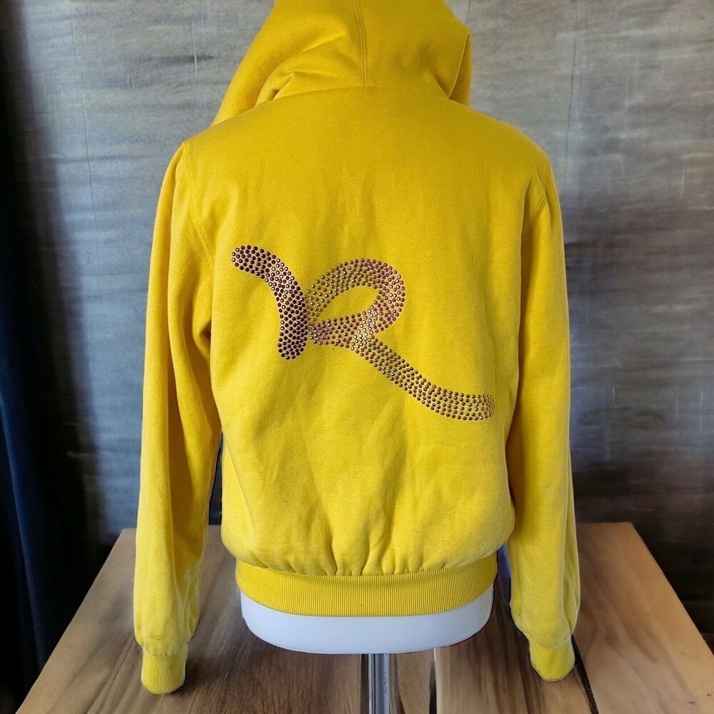 Rocawear Women's Sherpa Hoodie Jacket L Faux Fur Lined Cotton Fleece Full Zip